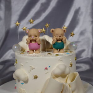 1 Yaş Pastası Ayıcık Figürlü