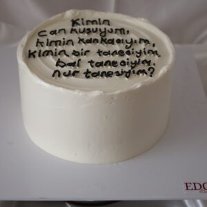 Kimin Can Kuşuyum Yazılı Pasta
