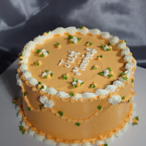 Turuncu "Just Married" Pastası