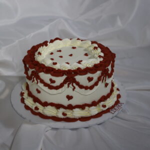 Vintage Romance: Kırmızı & Beyaz Retro Pasta